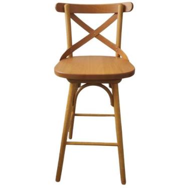 Imagem de Banqueta Bruna X Selva Giratória Maciça Gourmet Bancada Bistrô  - Selv