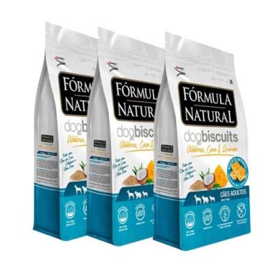 Imagem de Kit 3 Biscoito Formula Natural Dog Biscuits Cães Adultos Abobora - 250