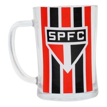 Imagem de Caneca Time São Paulo Fc Spfc De Vidro Gigante - 660ml - Minas de Pres