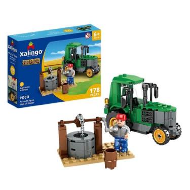 Imagem de Brinquedo Infantil Bloco de Montar Fazenda Poço 178 Peças Xalingo - 68
