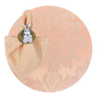 Imagem de Kit Sousplat Completo Páscoa Jacquard Medalhão Com Guardanapos e Pg - 