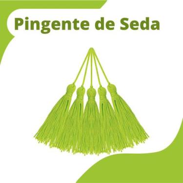 Imagem de Pingente De Seda Tassel - Franja - Verde Folha - Com 50 Unidades - Nyb
