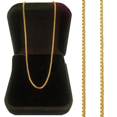 Imagem de Corrente Cordão Colar Veneziana Masculino Semijoia Folheada a Ouro 18k