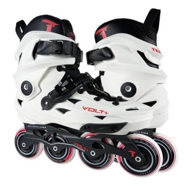 Imagem de Patins Traxart Volt + 2.0 Branco  Inline Freestyle - 80mm ABEC-9, # 6 