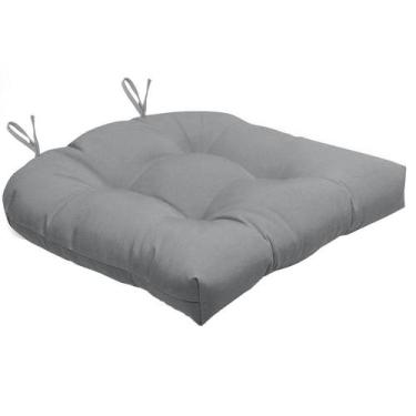 Imagem de Almofada Para Cadeira Futton Solid 40x40cm - Cinza - FASTLAR