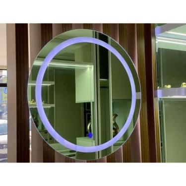 Imagem de Espelho Redondo Jateado Com Led 50x50 Lapidado - Group Royalle