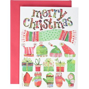 Imagem de It Takes Two Cartões comemorativos Merry Christmas Hats and Mittens 10/Box