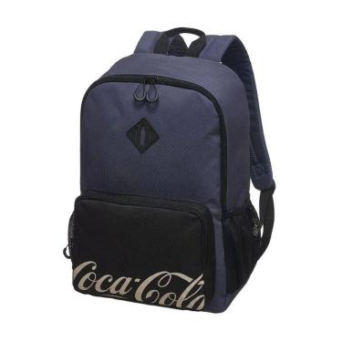 Imagem de Mochila Costas Adulto Juvenil Coca-Cola Core Notebook Azul