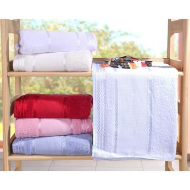 Imagem de Kit 4 De Toalhas Banho Ponto Cruz Para Pintar E Bordar Branco - Bene C