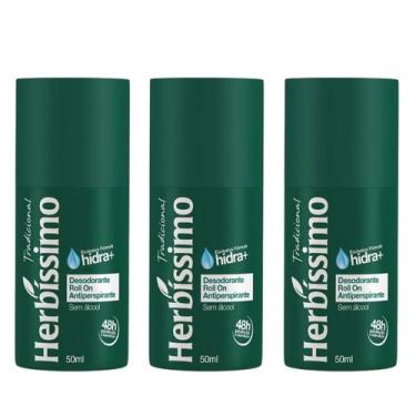 Imagem de Kit 3 Desodorante Roll-On Tradicional Herbíssimo 50Ml - Dana - Dana Co