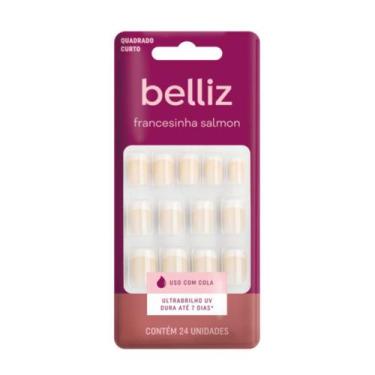 Imagem de Unhas Postiças Belliz Francesinha Salmon 1205