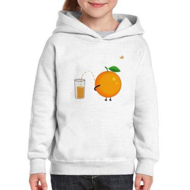 Imagem de Moletom Infantil Peeing Orange - Foca na Moda, Branco, 6