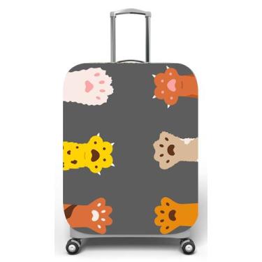 Imagem de Capa para mala de viagem G, medidas max C48x A75 x P29cm Estampa Patas