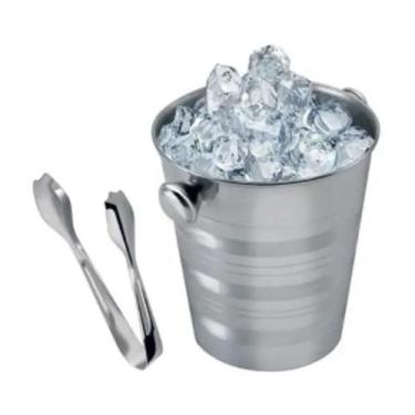 Imagem de Balde De Gelo Inox 1,1l Com Pegador - A.R Variedades MT