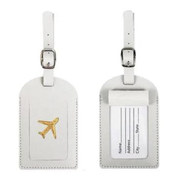 Imagem de Tag De Mala Identificador De Mala - Couro Plutônio Premium - Viagem, B