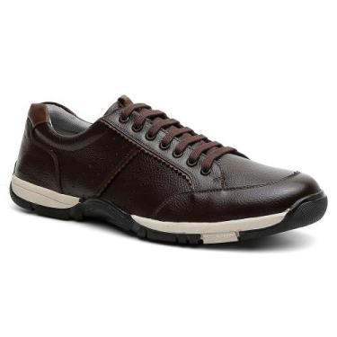 Imagem de Sapatênis Centuria Tamanho Especial em Couro Café - Centuria Calçados,