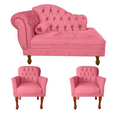 Imagem de Jogo Divã + 2 Poltronas P Consultório E Clínica Psicanálise - SV DECOR