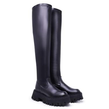 Imagem de Bota Over The Knee Solado Tratorada Cano Longo - Improvizzo, 35, Preto