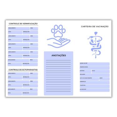 Imagem de Carteira de Vacinação Pet 6 Páginas - 10 uni - Impressões Papaléguas, 