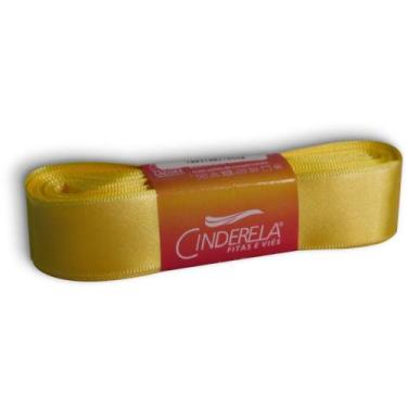 Imagem de Fita de Cetim 22MM X 10M Amarelo Canário - Fitas Cinderela