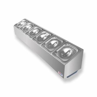 Imagem de Condimentadora Lateral 6 Cubas ZPCNL06 Inox - Zepper