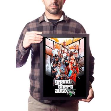 Imagem de Poster Com Moldura A3 Game Gta 5 - Fanarte