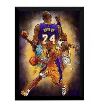 Imagem de Poster Moldurado Kobe Bryant Quadro Lenda Basquete Arte - Fanarte