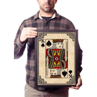 Imagem de Quadro Baralho Poker Arte Rei De Espadas Jogo Cartas - Fanarte