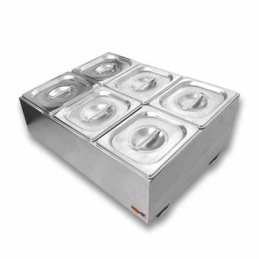 Imagem de Condimentadora Central 6 cubas ZPCNR06 Inox - Zepper