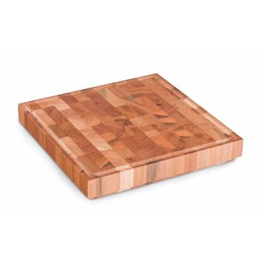Imagem de Tábua Madeira Gourmet Block Frios Com Ranhura 35cm X35cm