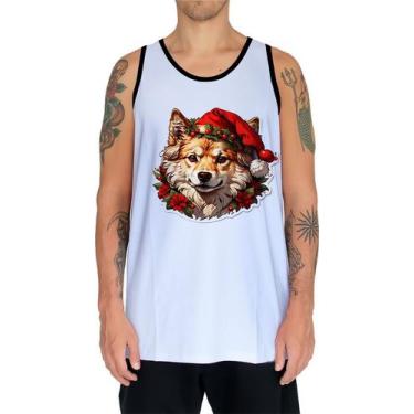 Imagem de Camiseta Regata Tshirt Natal Festa Cachorro Samoieda Neve - Enjoy Shop