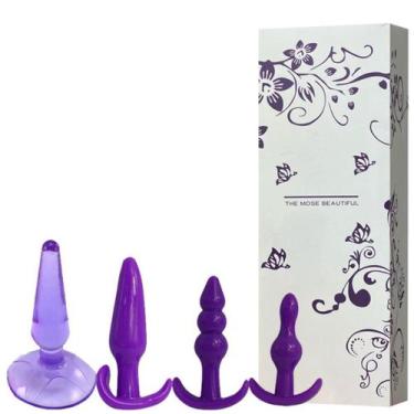 Imagem de Kit com 4 Plugs Anais com Diferentes Diâmetros na Cor Roxa - Aphrodisi