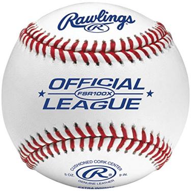 Imagem de Rawlings Bola de beisebol Ofiicial com costura plana, 12 unidades, FSR100X, branca