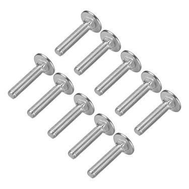 Imagem de Parafusos de transporte uxcell, parafuso de transporte de pescoço, cabeça redonda, gola quadrada, aço inoxidável M6 x 30 mm, 15 peças