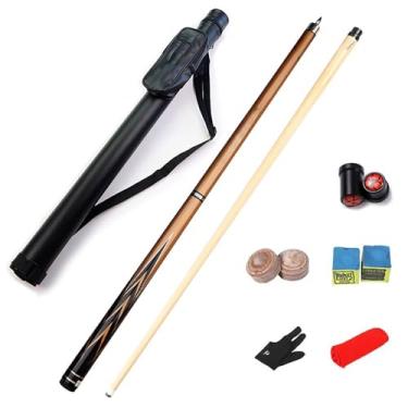 Imagem de Bastão de sinuca de bilhar feito à mão, 147 cm, bastão de taco de bilhar de bordo canadense, taco de sinuca profissional para esportes de mesa de sinuca, 18 ~ 595 g (taça de sinuca D + acessórios +