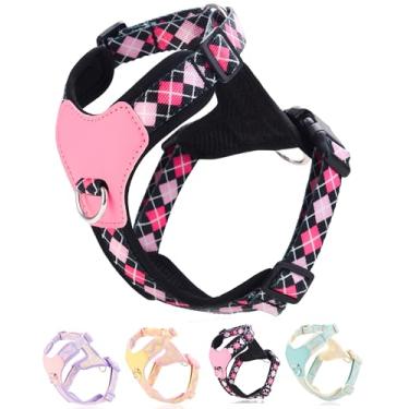 Imagem de Petank Peitoral preto grande para cães grandes, sem puxão, com 2 clipes de coleira, peitoral ajustável para cães (preto, G)