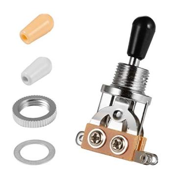 Imagem de Randon 3 Way Short Straight Guitar Toggle Switch Pickup Selector with Tip Knob Caps Compatible with Gibson Toggle Les Paul Electric Guitars