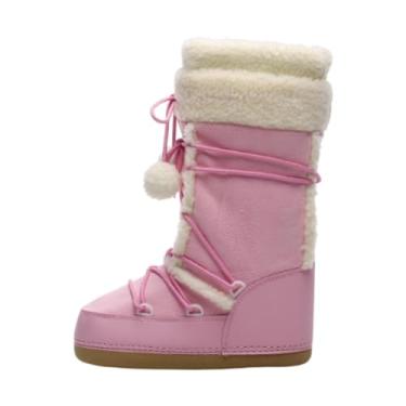 Imagem de Deevoka Botas femininas de neve de inverno antiderrapantes sapatos confortáveis ​​de outono e inverno para trekking, 38 a 40