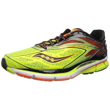 Imagem de Saucony Tênis de corrida masculino Cortana 4, Citron/Laranja/Preto, 12.5