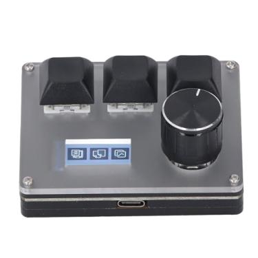 Imagem de Teclado Com Fio de 3 Teclas, Tela LCD Colorida de 0,96 Polegadas Teclado para PC Teclado Personalizado para Jogos Macro Teclado Personalizável Com Botão RGB Light Macro Hot Swap