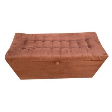 Imagem de RECAMIER PUFF BAÚ ESTOFADO SOLTEIRO  Terracota - NEGROMONTE STORE