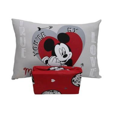 Imagem de Jogo de Lençol 2 Peças Portallar Disney Mickey Minnie Lovers Solteiro