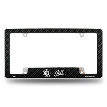 Imagem de Rico Industries NHL Winnipeg Jets Preto 30,48 cm x 15,24 cm Moldura de placa automotiva para carro/caminhão/SUV
