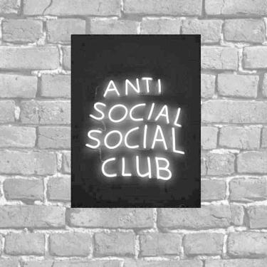 Imagem de Placa Decorativa Anti Social Social Club 18X27Cm