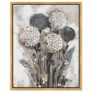 Imagem de Art Remedy Tawny Sunflare Canvas Elegant Florals, moldura dourada, 51 x 61 cm