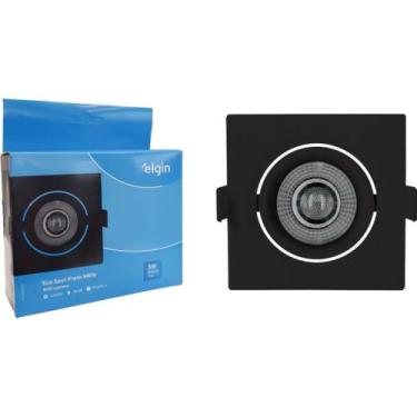 Imagem de Spot Com Lampada Dicroica Led Elgin 5W. Quadrado Preto Bivolt 6500K., 