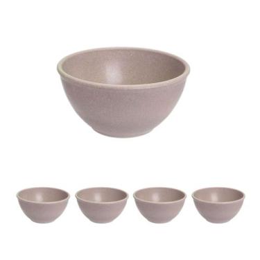 Imagem de 4un TIGELA 300ml BOWL CUMBUCA VASILHA SOPA CALDO CINZA - Evo