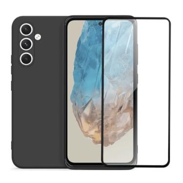 Imagem de Capa Aveludada Premium e Película de Vidro 3D Compatível Samsung Galaxy M35 Preto