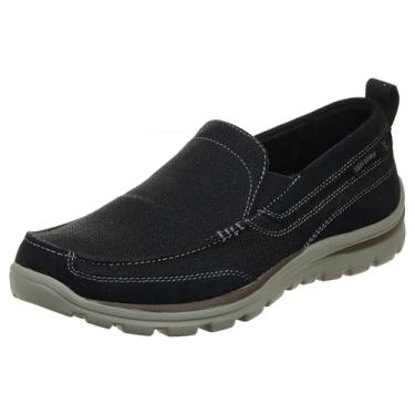 Imagem de Skechers Tênis masculino Superior Milford, Preto/preto, 8 X-Wide