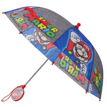 Imagem de Guarda-chuva Infantil Nintendo Super Mario - À Prova D'Água (3 a 6 ano